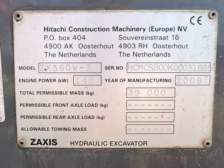 Hitachi ZX360W-3 Material handler | Boss Machinery